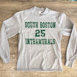 Firstport South Boston Intramurals gray long sleeve mock neck t-shirt